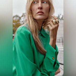 Zara ✨Gold Double Metal Ring NWT